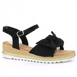 Czarne sandały damskie na...