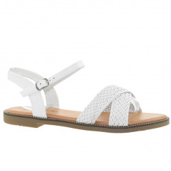 Białe sandały damskie...