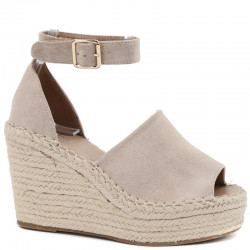 Beżowe sandały damskie na...