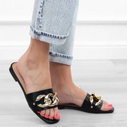 Czarne klapki damskie...