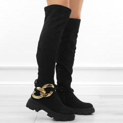 Czarne kozaki damskie za...