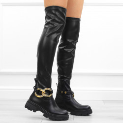 Czarne kozaki damskie za...