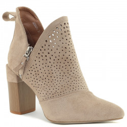 Beżowe brązowe botki...