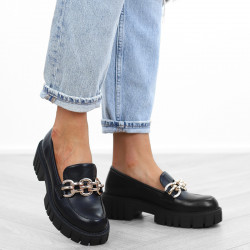 Czarne loafersy mokasyny...