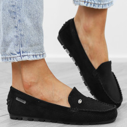 Czarne mokasyny półbuty...