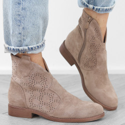 Beżowe botki damskie...