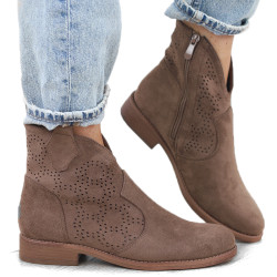 Brązowe czekoladowe botki...