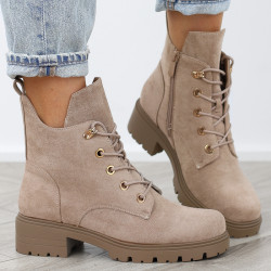 Beżowe botki damskie...