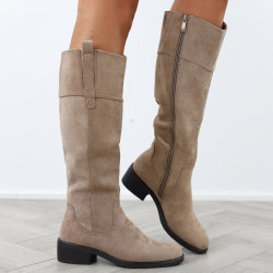 Beżowe brązowe kozaki...