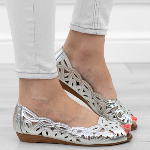 srebrne-sanday-damskie-azurowe-baleriny-eleganckie