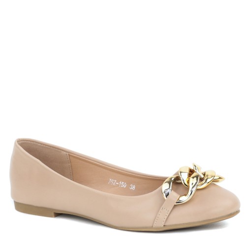 bezowe-damskie-baleriny-eleganckie-z-ozdobnym-zoty