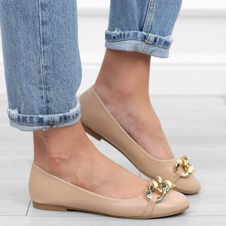 bezowe-damskie-baleriny-eleganckie-z-ozdobnym-zoty