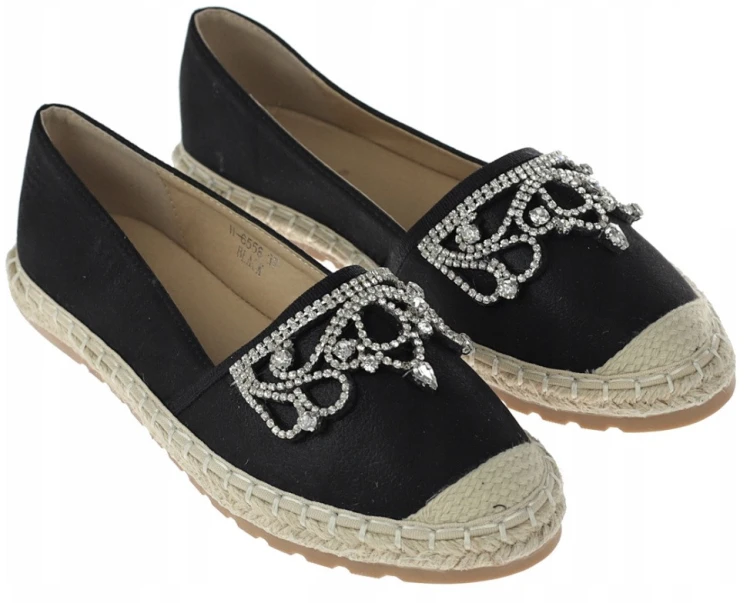 czarne-espadryle-damskie-cyrkonie
