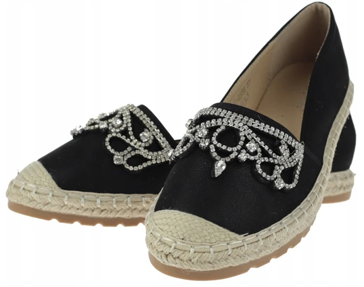 czarne-espadryle-damskie-cyrkonie