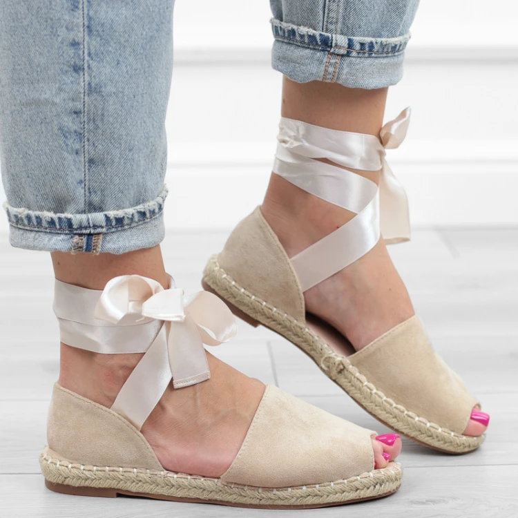 bezowe-paskie-espadryle-damskie-sanday-wiazane-ozd