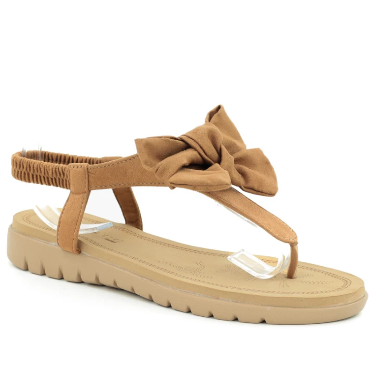 brazowe-sanday-damskie-z-kokardka-boho-na-gumke-wy
