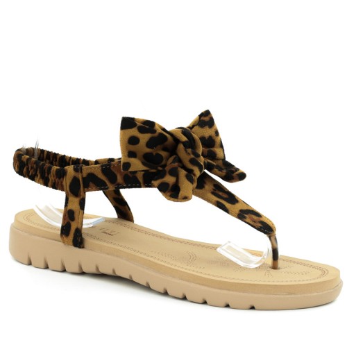 brazowe-w-panterke-sanday-damskie-z-kokardka-boho-