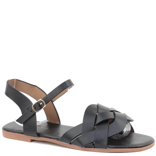 czarne-paskie-sanday-damskie-eleganckie-plecione-l