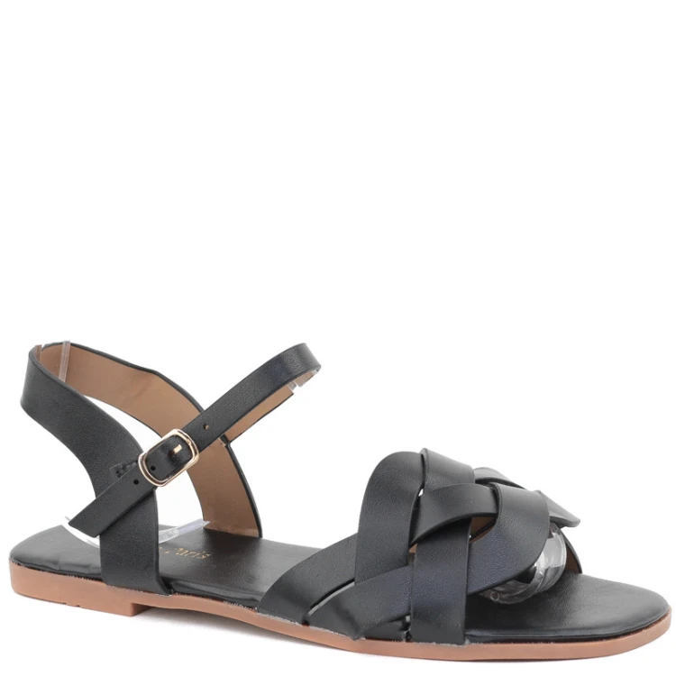 czarne-paskie-sanday-damskie-eleganckie-plecione-l