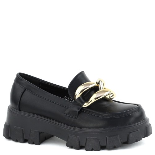 czarne-pobuty-damskie-loafersy-paskie-ze-zotym-anc