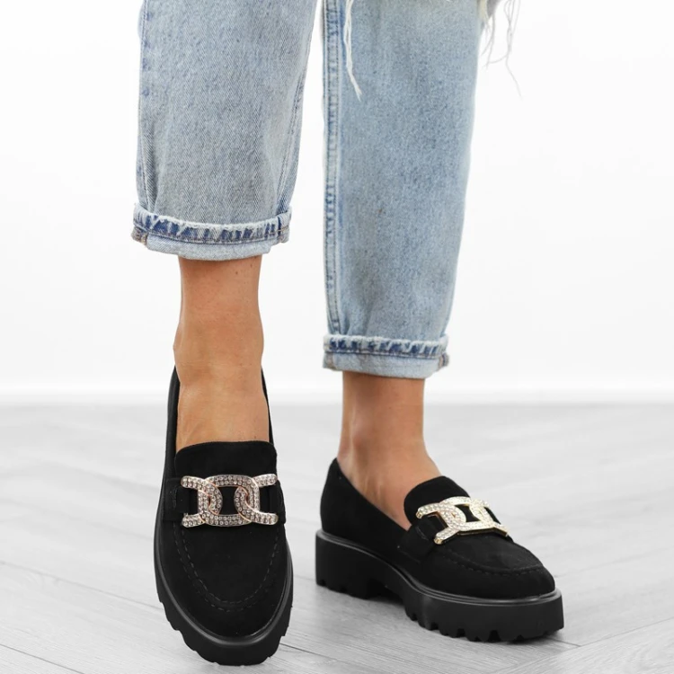 czarne-pobuty-loafersy-damskie-zamszowe-paskie-ele