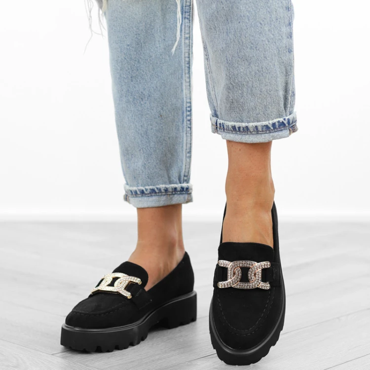 czarne-pobuty-loafersy-damskie-zamszowe-paskie-ele