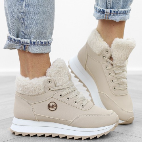 bezowe-sportowe-sneakersy-ocieplane-wysokie-sniego