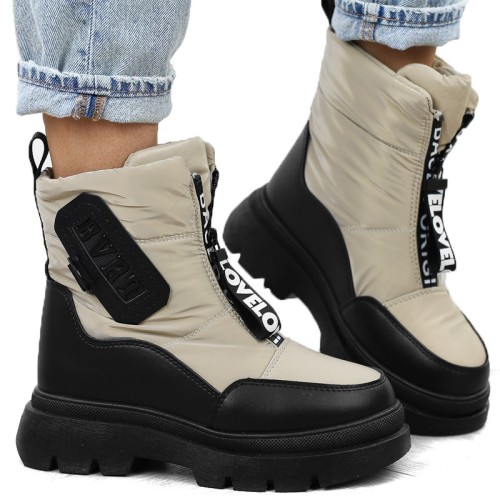 czarne-bezowe-buty-zimowe-damskie-ocieplane-sniego