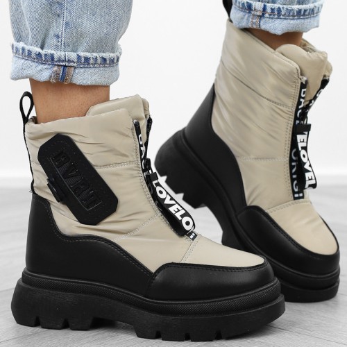 czarne-bezowe-buty-zimowe-damskie-ocieplane-sniego