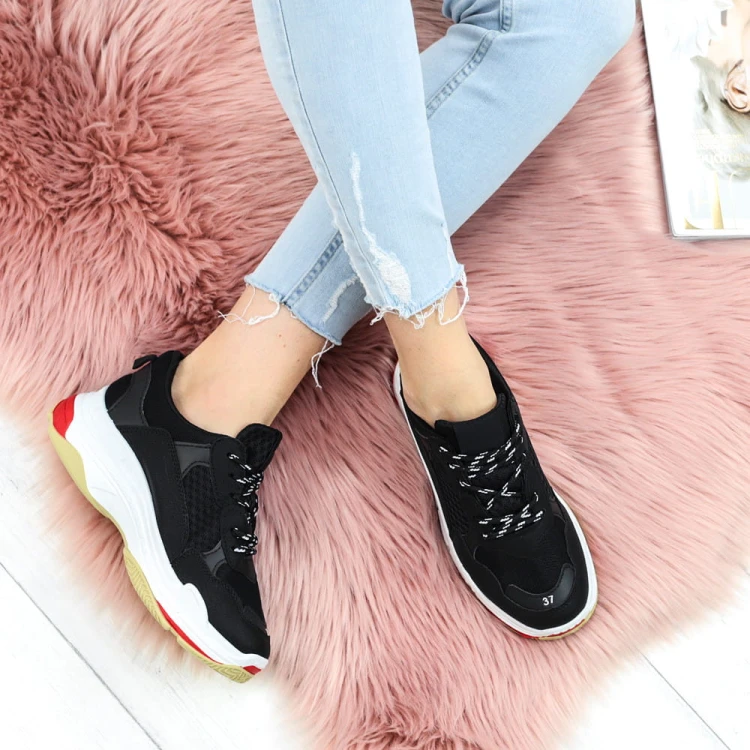 czarne-biae-buty-sportowe-damskie-sneakersy-na-gru