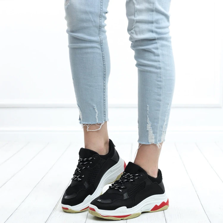 czarne-biae-buty-sportowe-damskie-sneakersy-na-gru