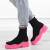 fuksja-czarne-sportowe-sneakersy-botki-skarpety